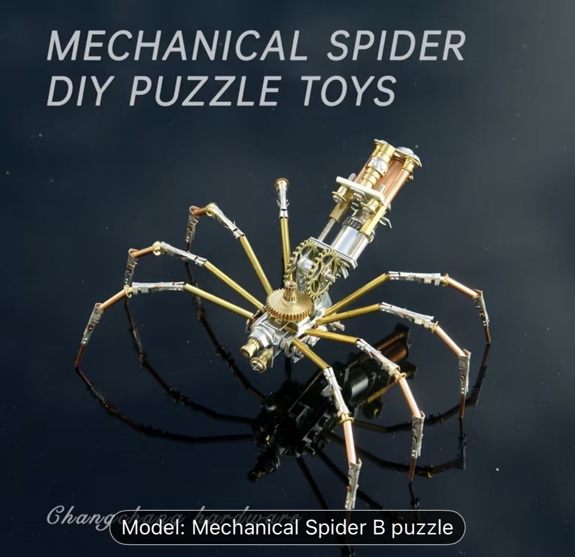 3D Mechanical Spider Metal Puzzle