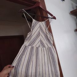 X-Small Summer Dress. Linen-Like.  New Without Tags