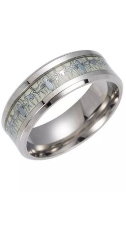 Glow in The Dark Silver Spiderman Ring