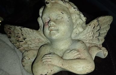 Vintage Cherub Wall Hanging Figure Ceramic Angel