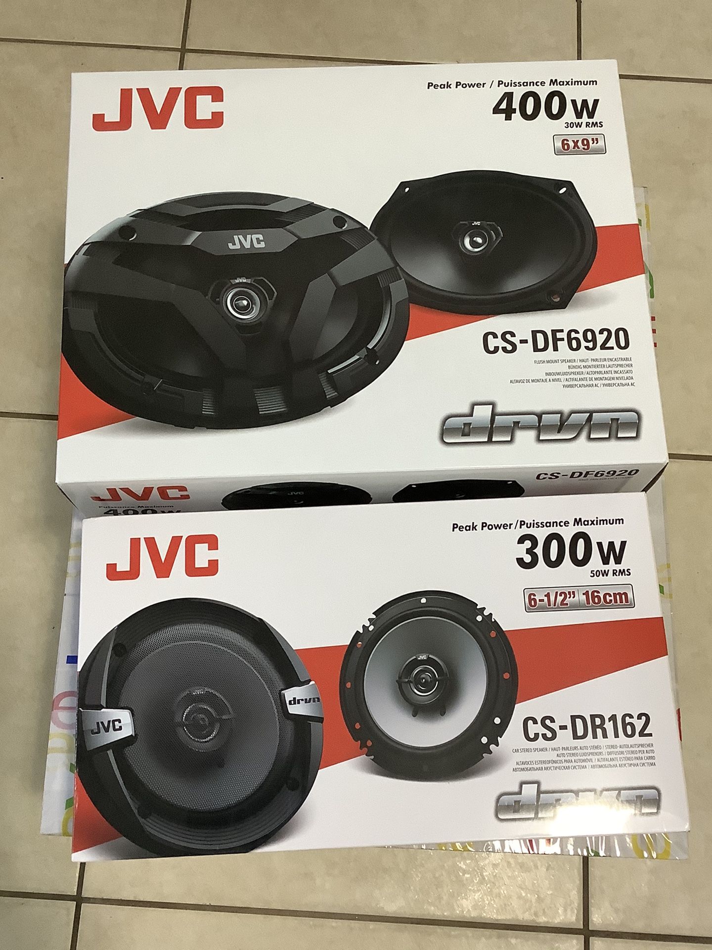 SALE OR TRADE. JVC 6x9". 400 WATTS. AND. JVC 6.5" 300W Car Audio 2-WAY Coaxial - Car Speakers System / 4 Speakers. INSTALLATION AVAILABLE BUT N