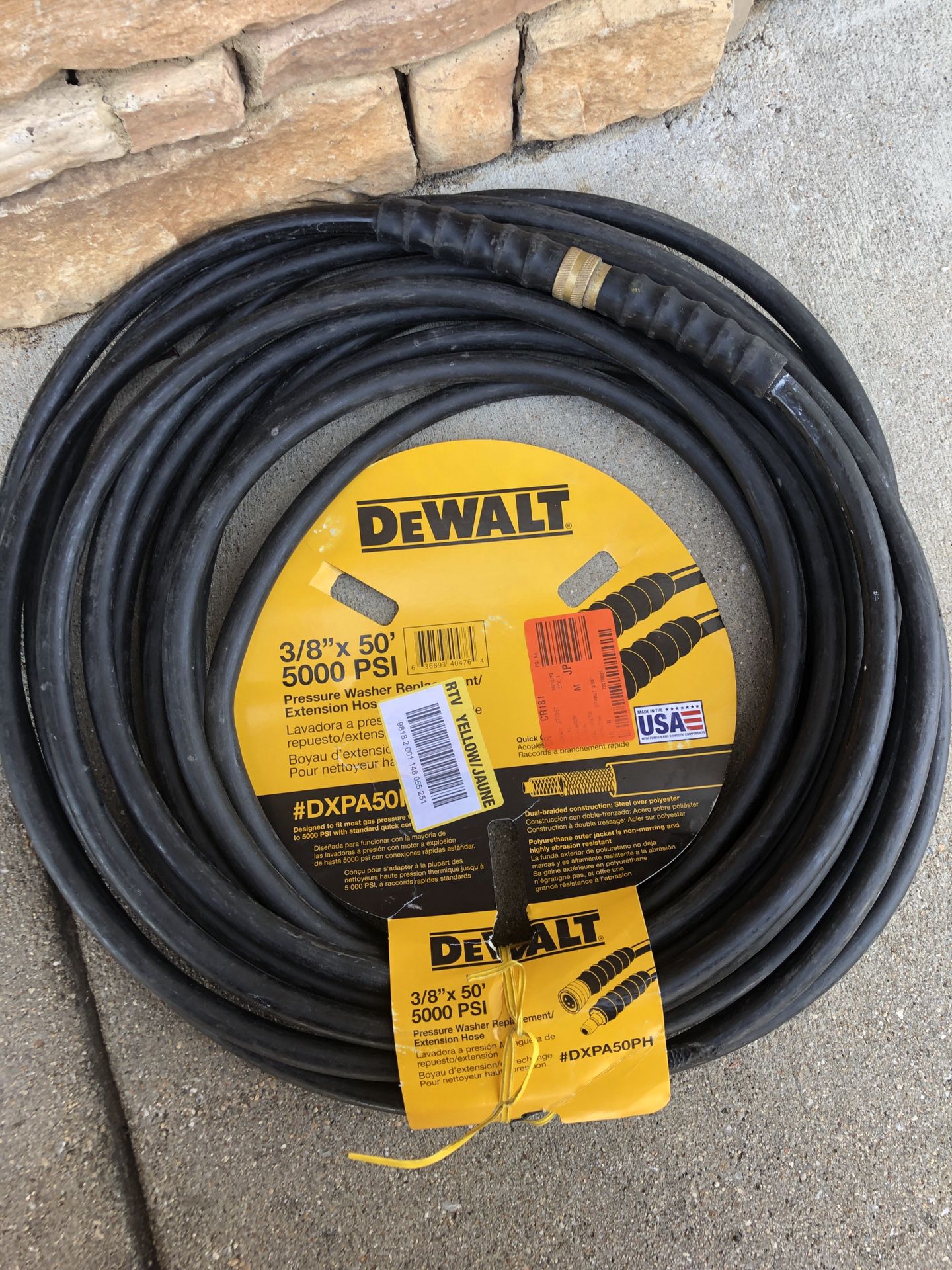 DeWALT 3/8 in. x 50 ft. 5000 PSI Replacement/Extension Hose