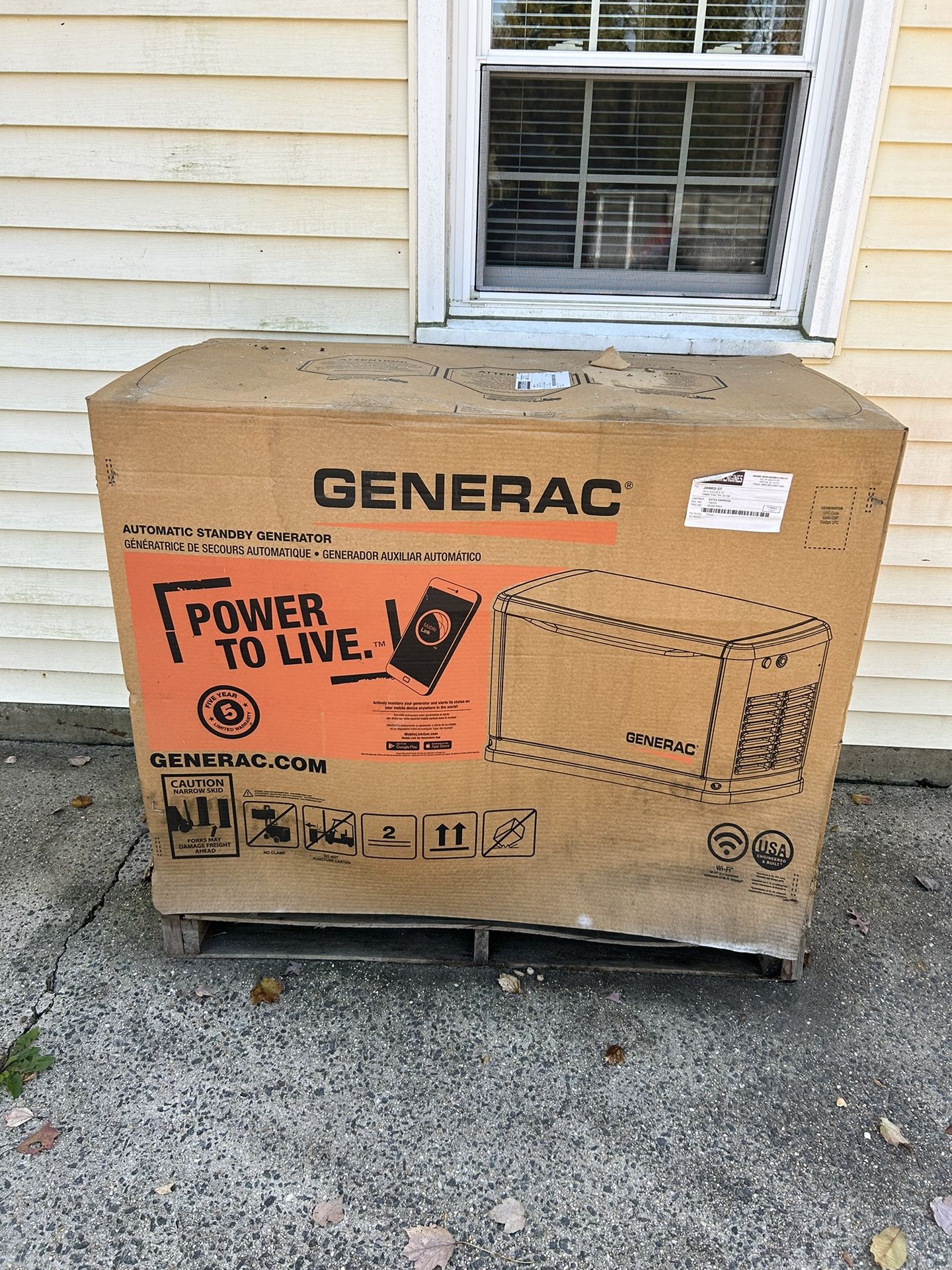 22Kw Generac Whole House Generator.