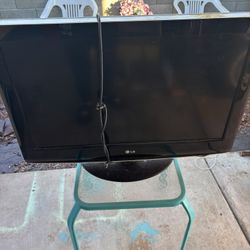 LG 32” TV With Roku Add On And Remote