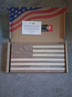 Handmade wooden American Flag
