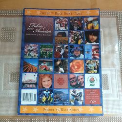 2001 The 37th Rose Bowl Game Program Purdue Vs. Washington RARE 