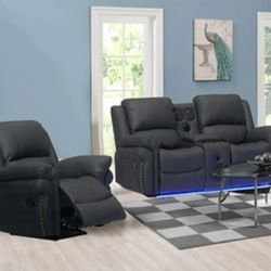 Recliner Chair And Loveseat 