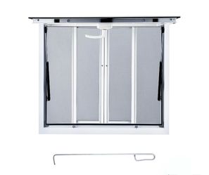 36" x 36" Aluminum Alloy Concession Stand Serving Window Door with 4 Horizontal Sliding Screen Window