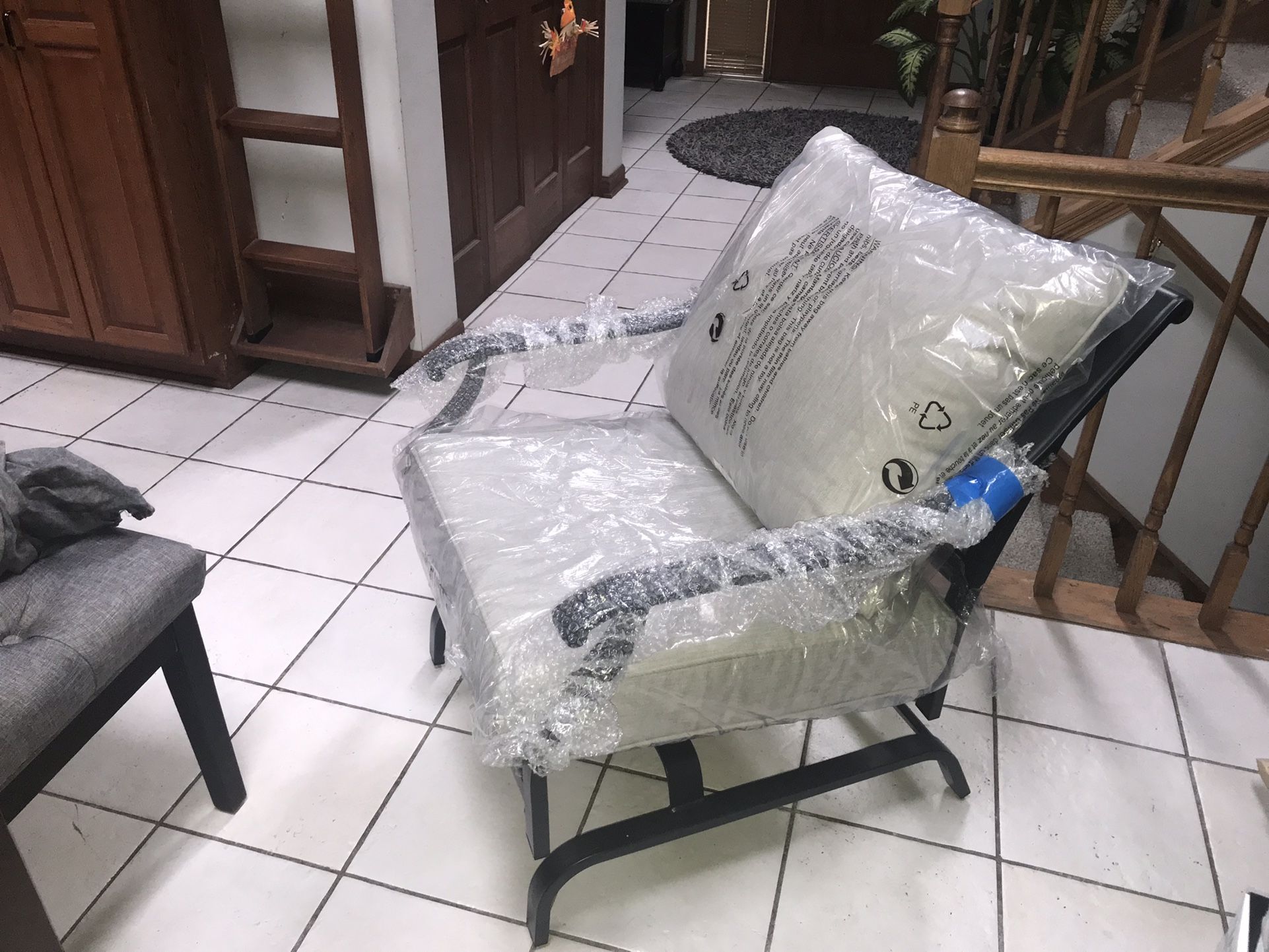 Lowe’s Elliot Creek Metal Rocking Chair With Cushions $150 Just reduced