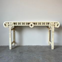 Vintage Hollywood Regency Chinoiserie Console Table