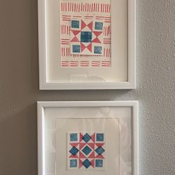 Original Set Of Framed Geometric Prints