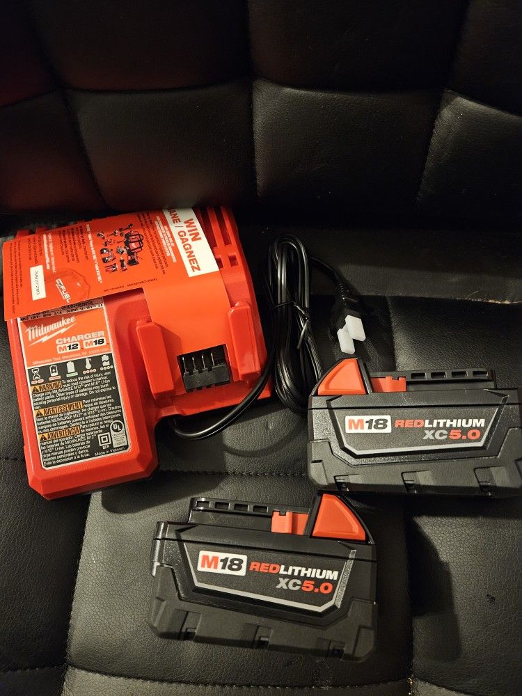 Milwaukee Fuel M18 2 Baterías Xc5.0 Y Cargador