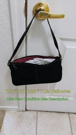 Liz Claiborne Black Suede Shoulder Bag $10 FCFS basis