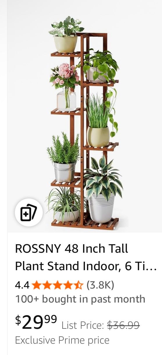 πͺ΄ ROSSNY 6-Tier Bamboo Indoor Plant Stand β 48β Tall πΏ π Pickup Location: S. Durango & 215 near IKEA Brand New in Box β Never Assembled Retail Pri