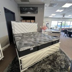 King Bed Frame And One Nightstand 