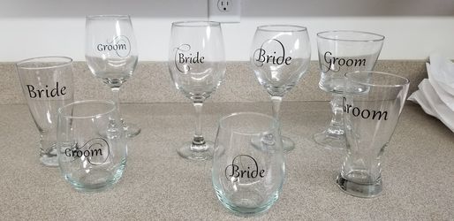 Personalize party wedding glasses