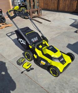 Ryobi 40v Hp Brushless 21-in Cordless Battery Walk Behind Push Lawn Mower
