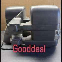 #10 Fit 08-16  Ford F250 F350 F450 SuperDuty Power Heated Signal Extendable Towing Mirror