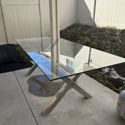 Glass table for  6 