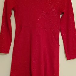 Girls sprinkling red dress size 7-8 