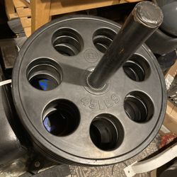 Hudson Steel 45 Lb Olympic Rubber Encased Steel Weight Plates