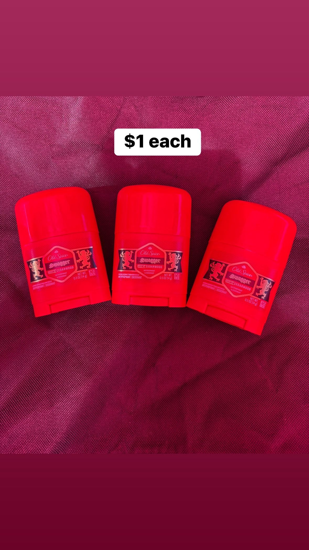 Old Spice Red Collection Swagger Antiperspirant Deodorant for Men, .5 oz