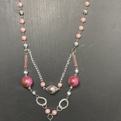 2 pearled necklaces