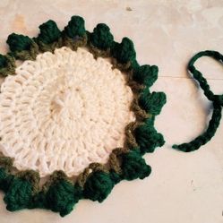 Dark Green Flower Coaster 