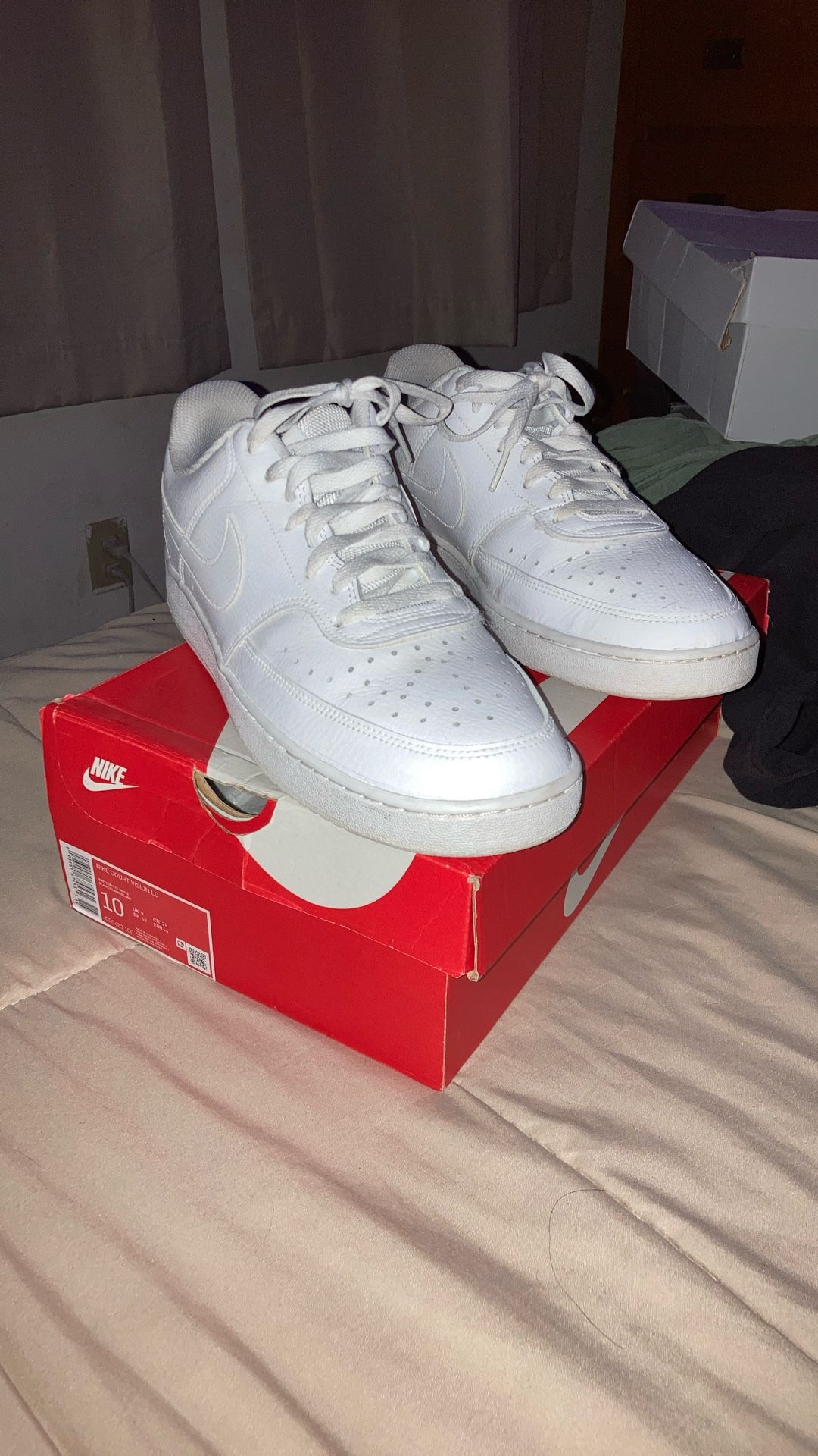 All White Nike Courtvision