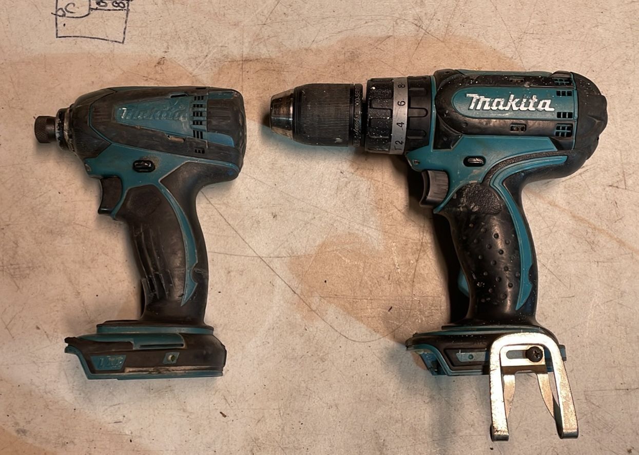 set makita impact drill LXDT04 and drill driver BHP452 (tools only)