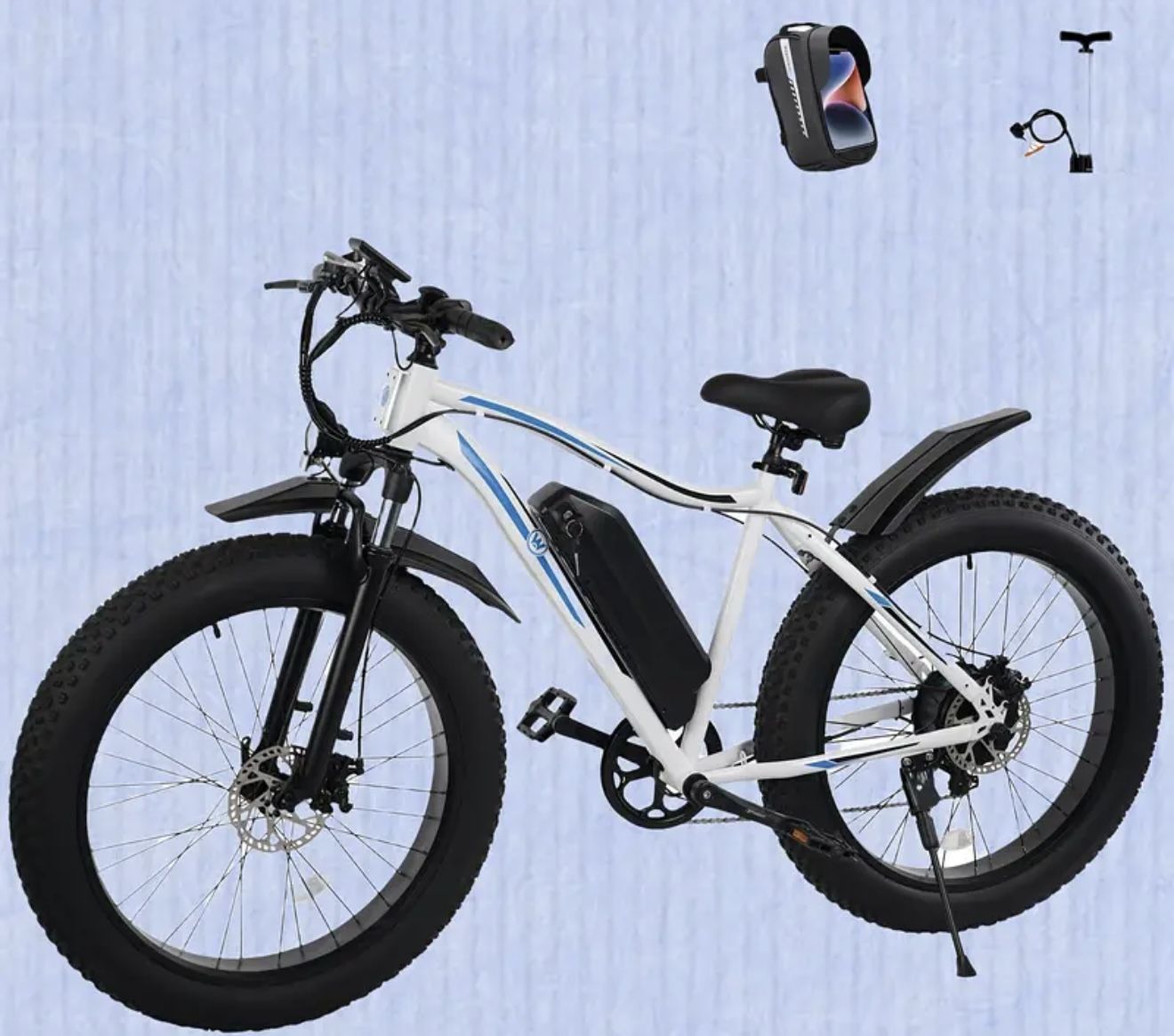Fat Tire Electric Bike Mountain Bicycle Lithium Battery
