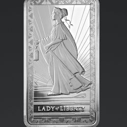 10 Oz 999 Fine Silver Bar Lady Of Liberty 