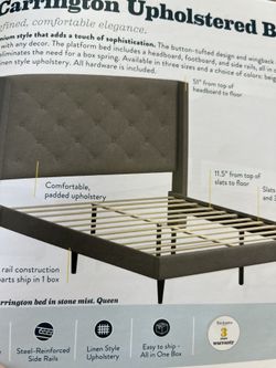 Queen platform, bedframe, new in the box