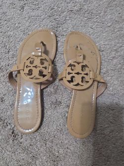Patent leather tory burch sandals