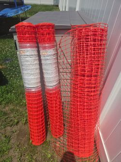 Safety fencing and posts.