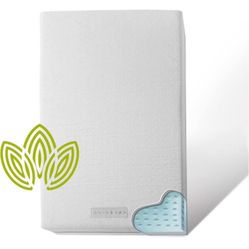 Organic Cotton 2-Sided Crib Mattress | Waterproof Washable Protector w/Ventilate