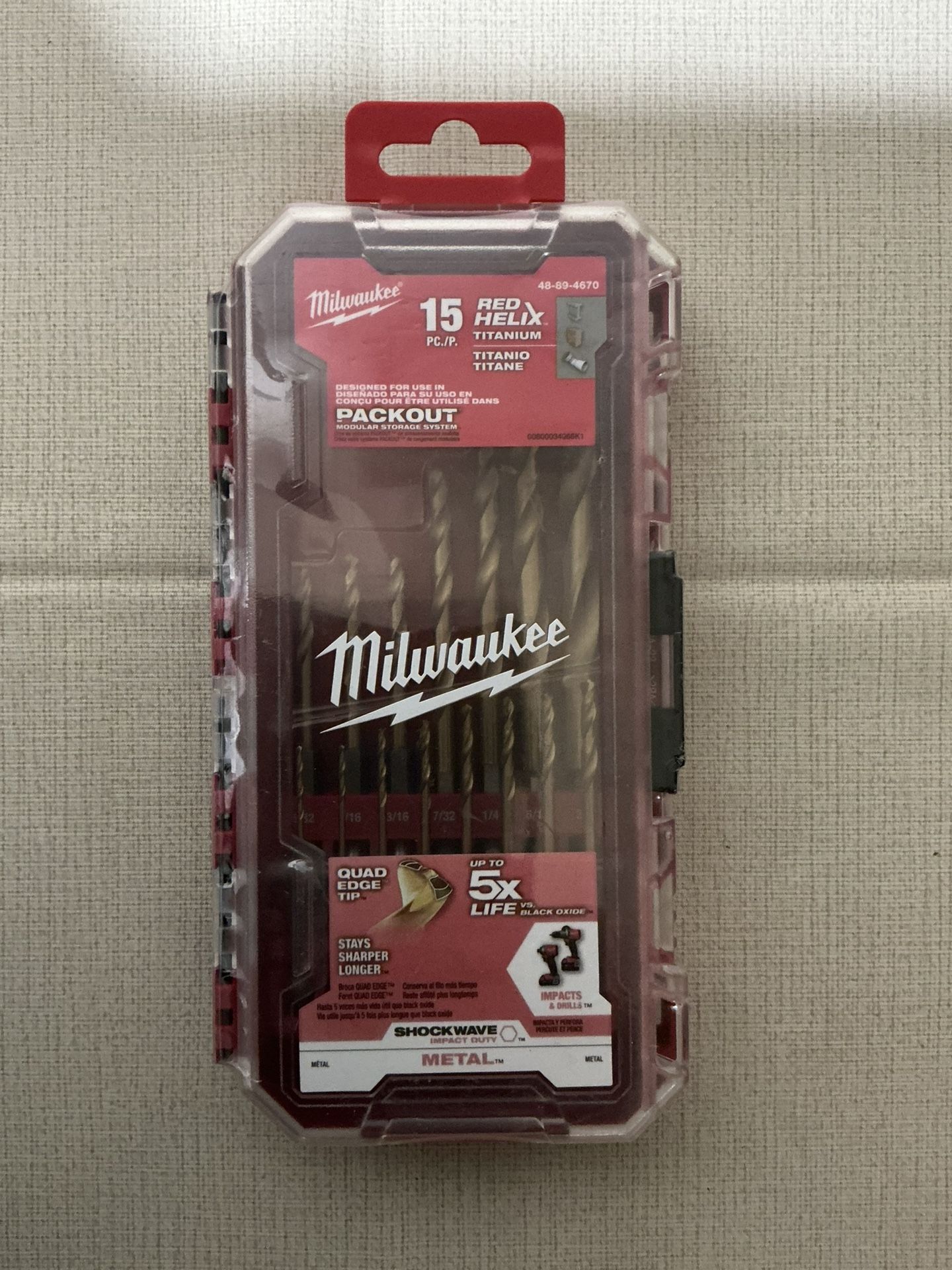 Milwaukee. SHOCKWAVE Impact Duty Titanium Drill Bit Set (15-Piece).
