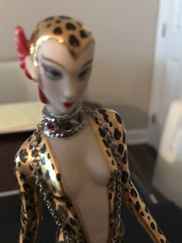 Erte' Leopard Statue