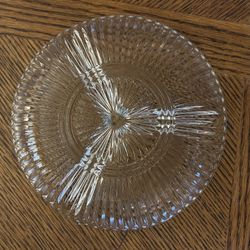 Vintage: Divided Glass Dish, 3 Sections 
