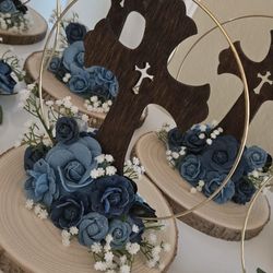 Centerpieces 10 Crosses 3 Candle Several Other Party Supplies