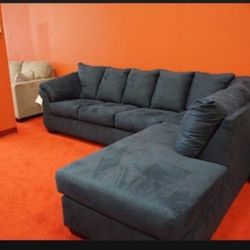 Black Huge Cozy L Shaped Modern Couch/ Sectional With Chaise🤩 Color Options💥 Sofa/ Living Room Set✅