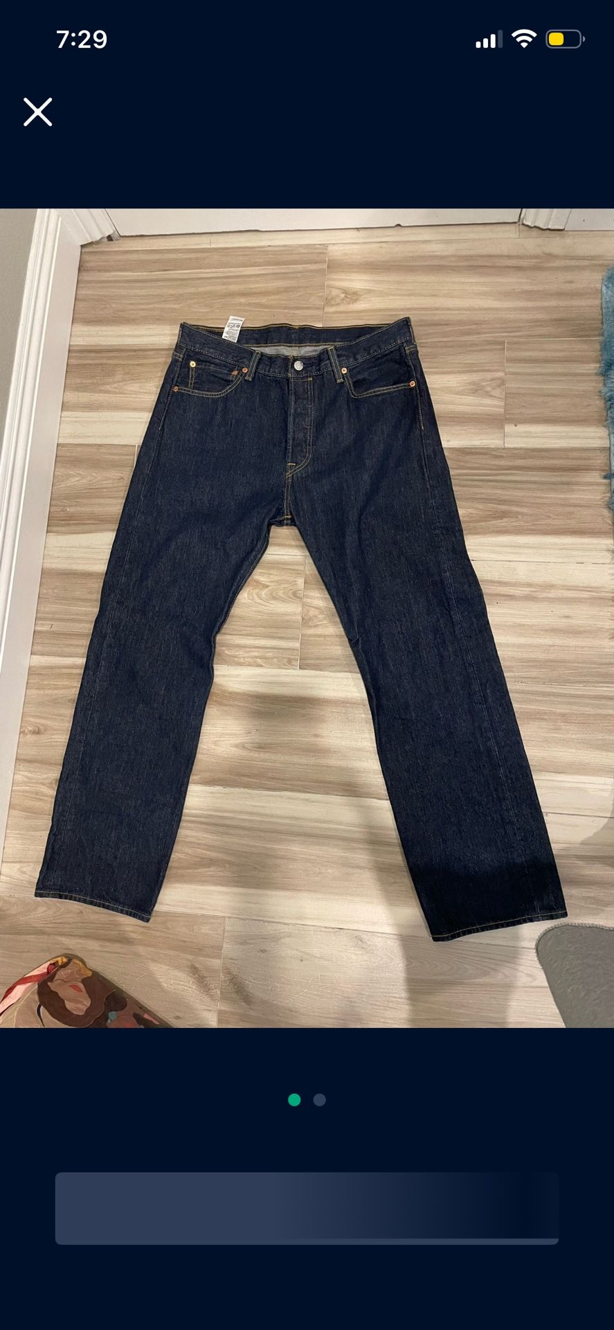 501 Blue Levis Jeans 34x32