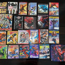 Spider-Man Marvel Hardcover Book Magazine Comic Amazing Lot Bundle
