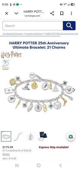 18K gold Harry Potter Charm Bracelet. Never used. w/ reciept