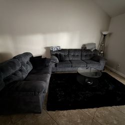 Couches (dark grey/green)