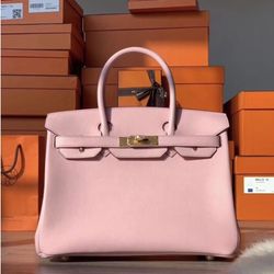 Birkin Bag Pink Sakura 💝🌸 Real Leather 