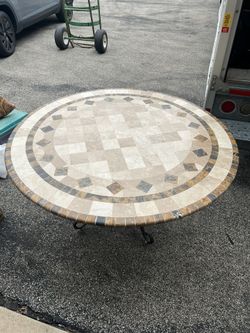 Round Stone Table