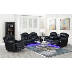 Reclinables Lucky Charm Black  3 Pc 🚛😄🚛😱