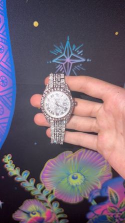 Vs1 moisonite watch on silver band