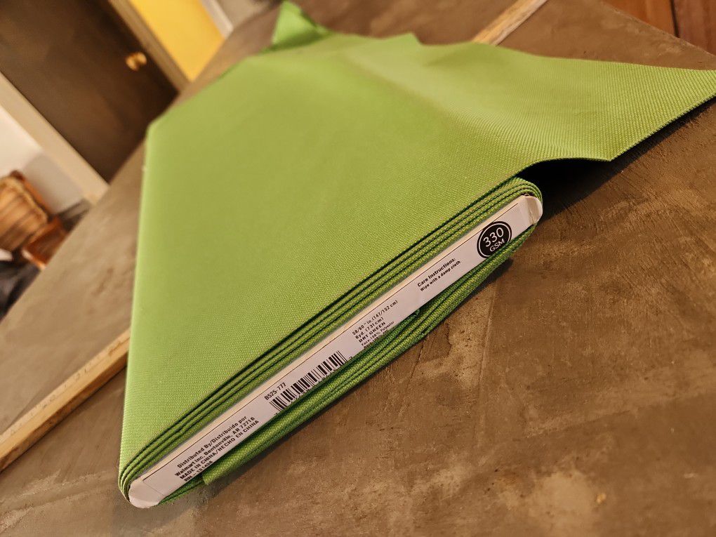 Bolt Of Bright Green Outdoor Fabric